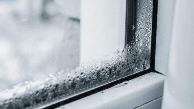 Condensation sur une fenêtre