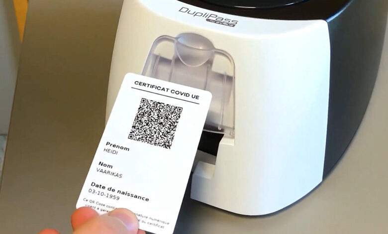 Une machine pour imprimer le Passe Vaccinal au format carte de