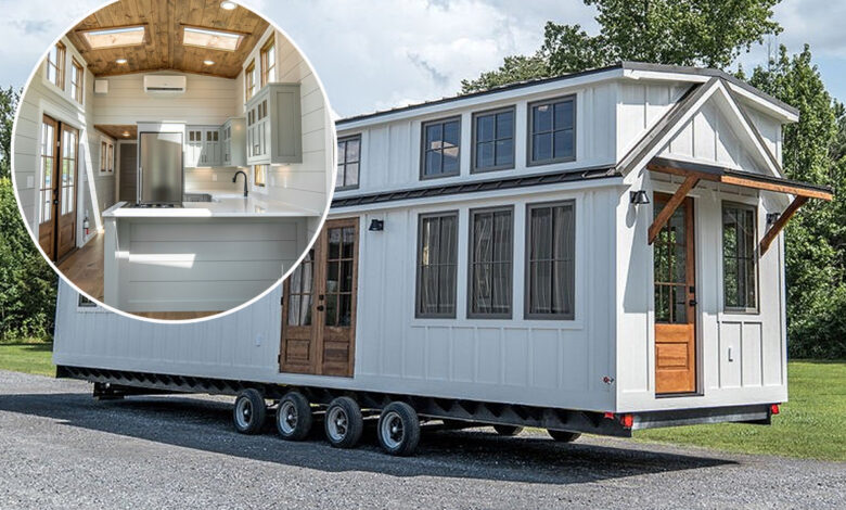 Maison mobile sur roues et remorque pour 15000 euros 
