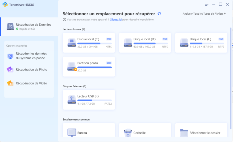 Comment récupérer les photos supprimées d'une carte SD avec Tenorshare