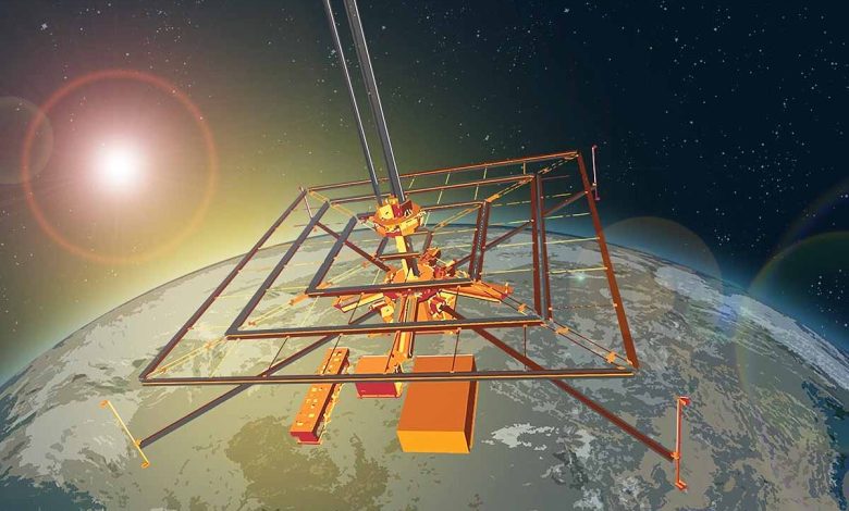 Modular spacecraft collect sunlight, transform it into electricity and transmit it wirelessly over long distances, to power areas that lack access to a reliable source of electricity.