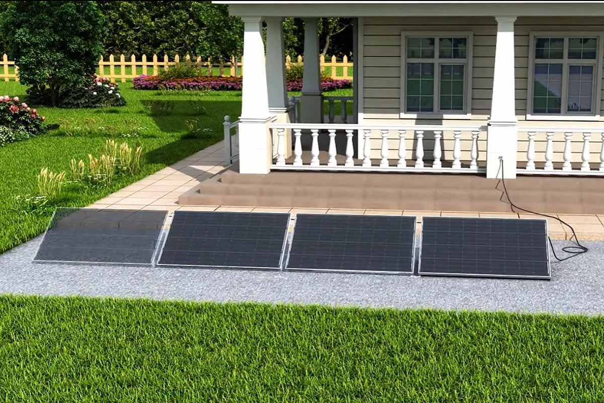 Générateur d'énergie solaire 590 W avec mât de tour d'éclairage - 48 V CC -  sans piles : : Terrasse et Jardin