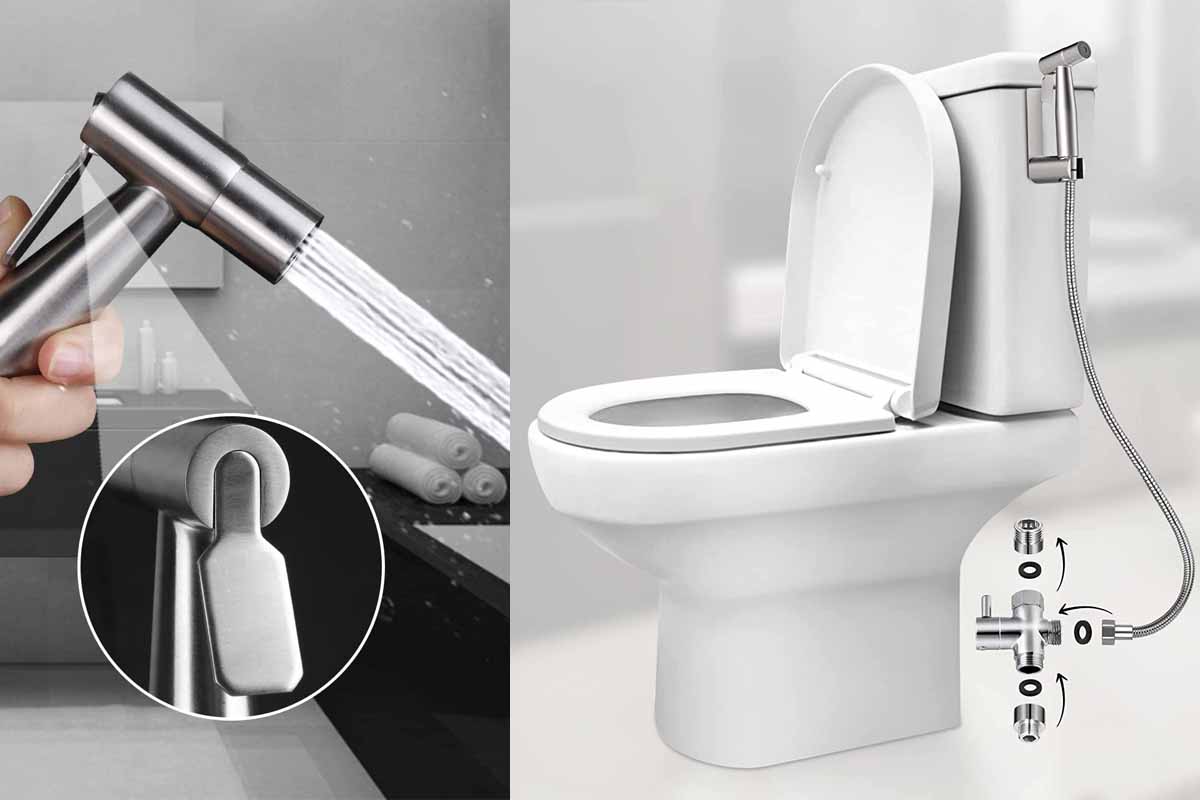 Brosse de toilette universelle en acier inoxydable