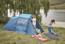 Pour un séjour au camping, Lidl propose une tente Rocktrail pour 4 personnes.