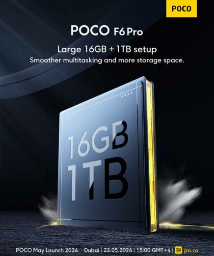 Un espace de stockage gigantesque de 1 TB et 16 GB de RAM pour le POCO F6 Pro.