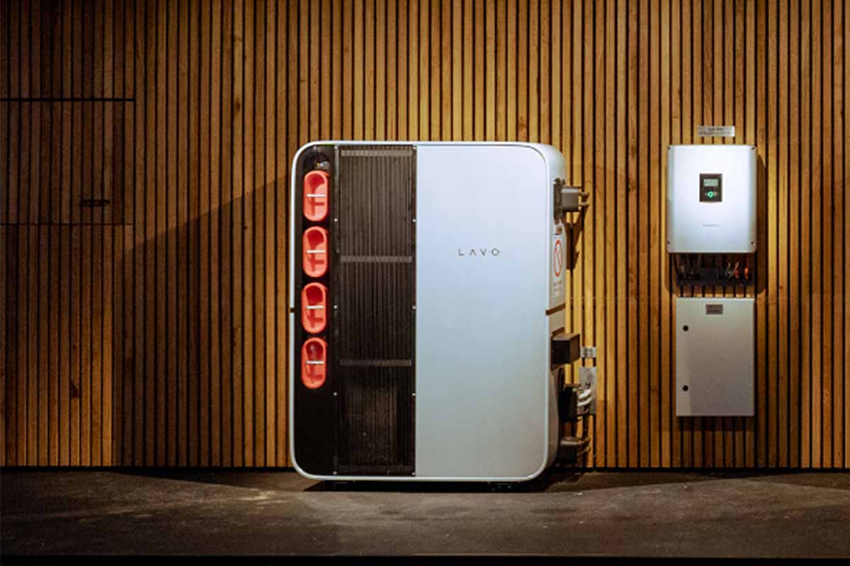 Une batterie de stockage à hydrogène LAVO sur un site de test en Australie.