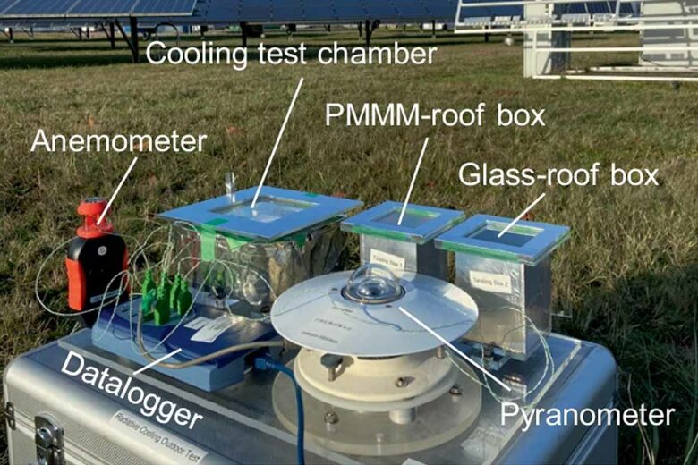 Plate forme de test de la chambre d'essai de refroidissement avec un toit en verre et un toit en PMMM.