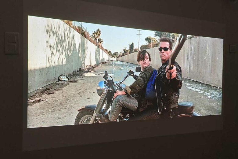 Test de projection avec le film Terminator 2.