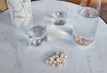 L'utilisation de perles de céramique dans l'eau du robinet.
