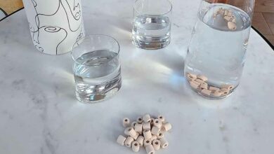L'utilisation de perles de céramique dans l'eau du robinet.