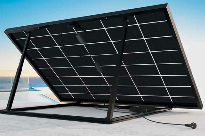 Panneau solaire bifacial.