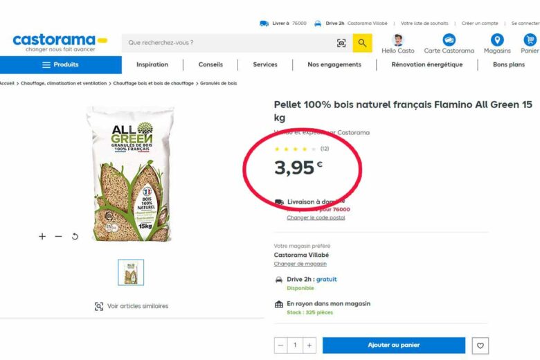 Des sacs de pellets à un prix très attractif.