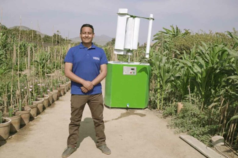 Max Hidalgo a créé Yawa, un système capable de produire 300 l d'eau potable par jour avec l'humidité de l'air.