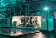 Un électrolyseur pour produire de l'hydrogène vert à un cout plus abordable installé à la centrale RWE de Magnum.