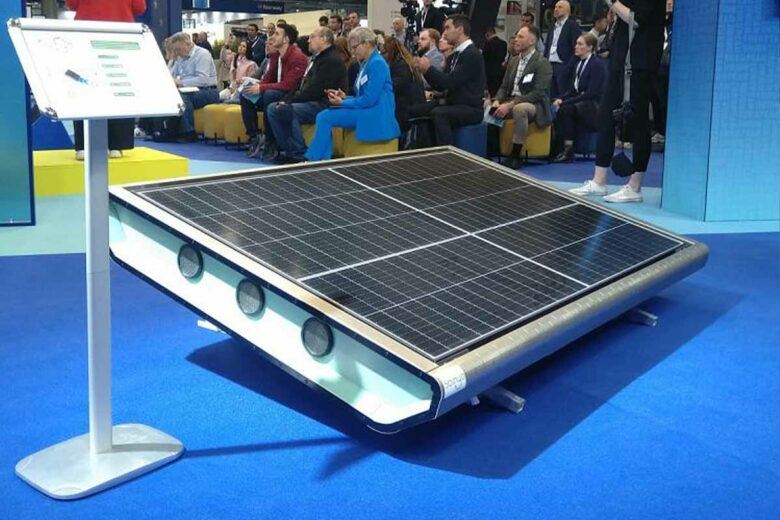 Le panneau solaire Solhyd qui produit de l'hydrogène .