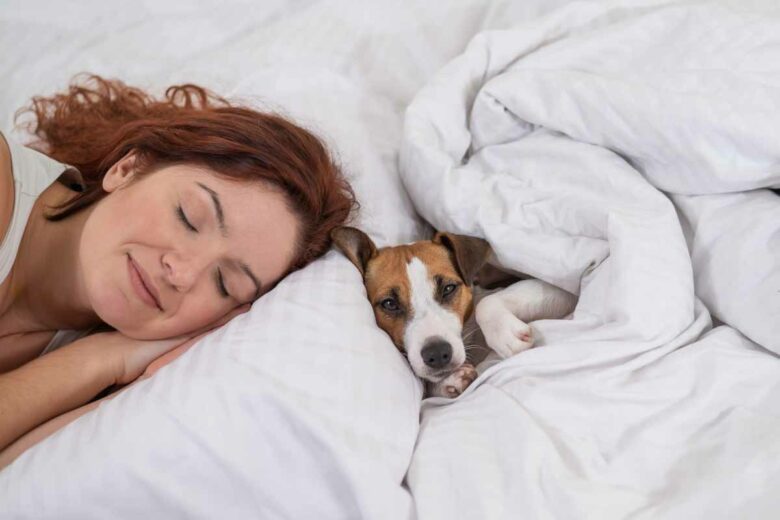 Dormir avec son chien peut être rassurant et apaisant.