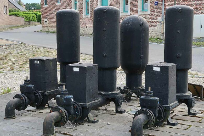 Des pompes bélier qui ont servi à irriguer un village en Belgique.