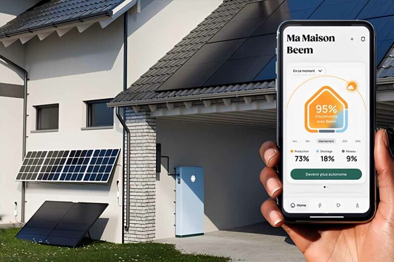 Beem Energy propose une remise sur une solution solaire complète panneaux solaires + batterie.