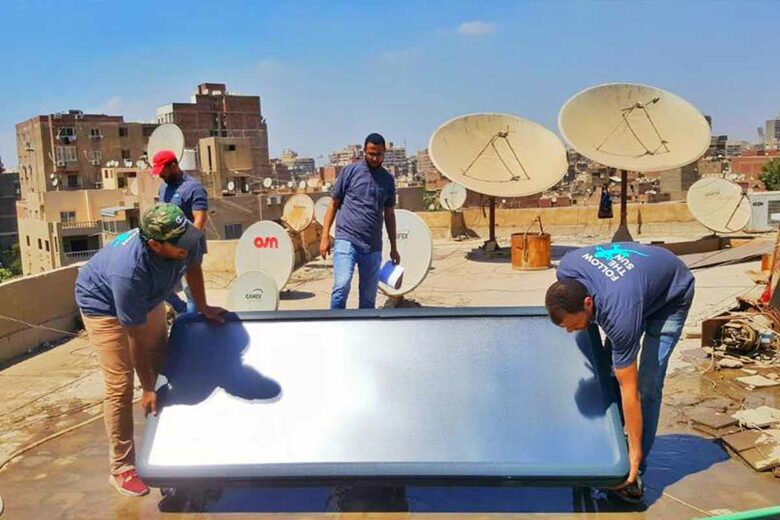 Installation d'un Sunpad au Caire.