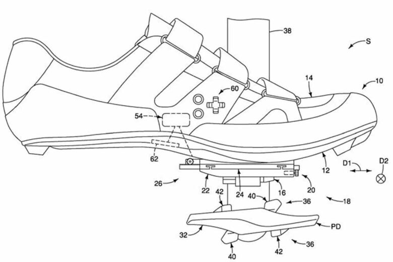 Une pédale électronique qui ajuste à la position de la chaussure du cycliste.