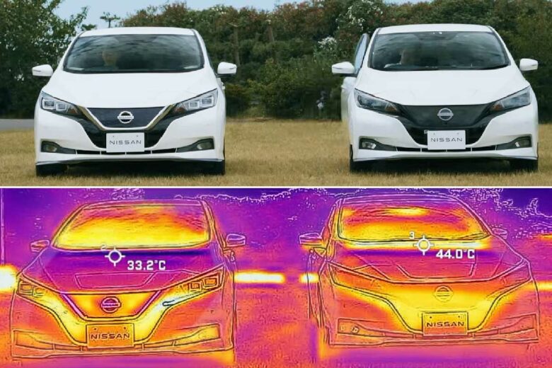 Nissan dévoile une peinture automobile innovante visant à réduire la température ambiante de l'habitacle d'un véhicule en été et à réduire la consommation d'énergie du système de climatisation.