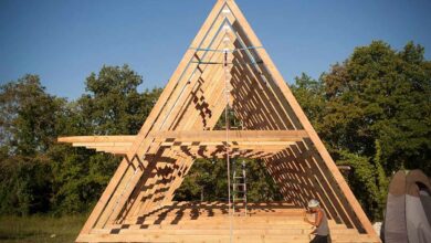 Elisabeth Faure a construit elle-même sa maison en A.