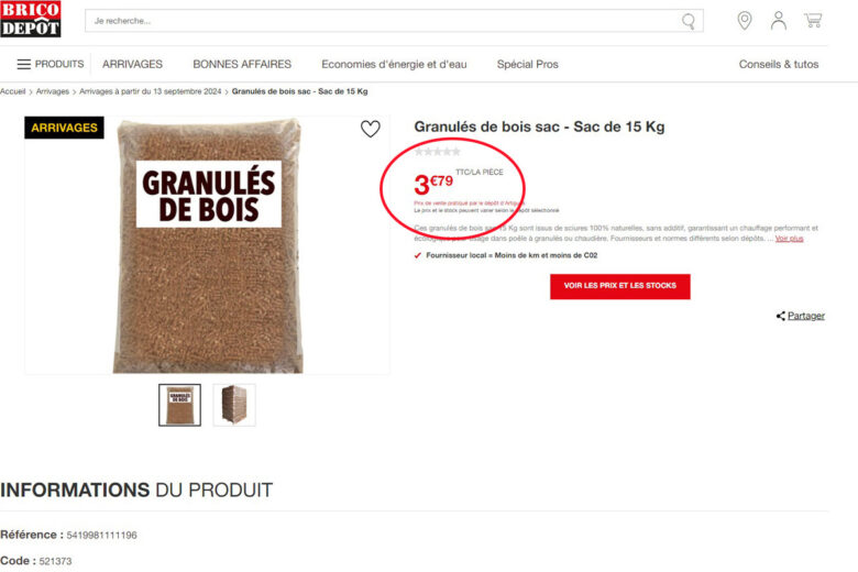 Des pellets à ce tarif ce n'est pas tous les jours.