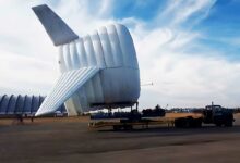 Une éolienne à la forme d'un dirigeable pour capter les vents d'altitude.