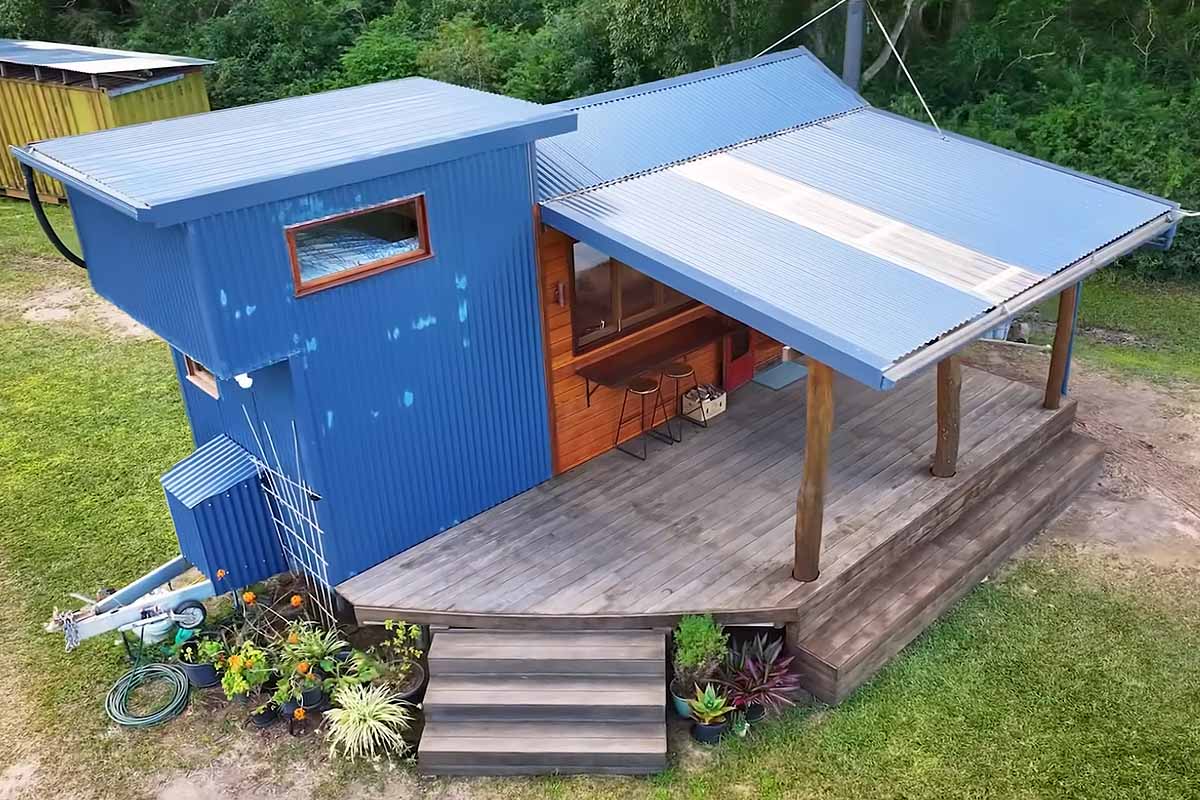 Une tiny house autonome, le rêve de cet australien devenu réalité.