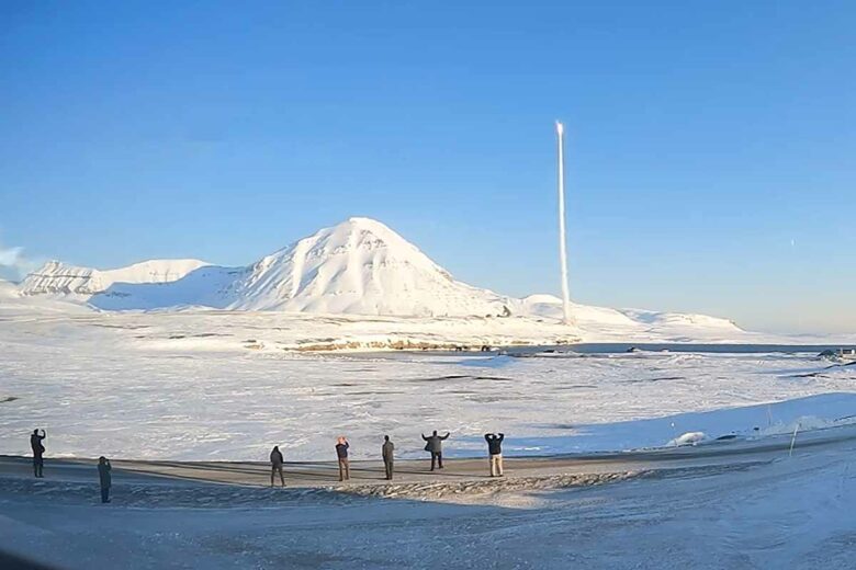 Lancement de la fusée Endurance depuis Svalbard en Norvège.