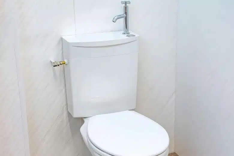 Un WC avec un lavabo.