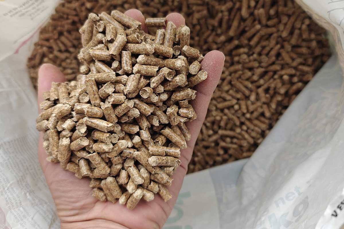 Pellets de bois pour le chauffage.