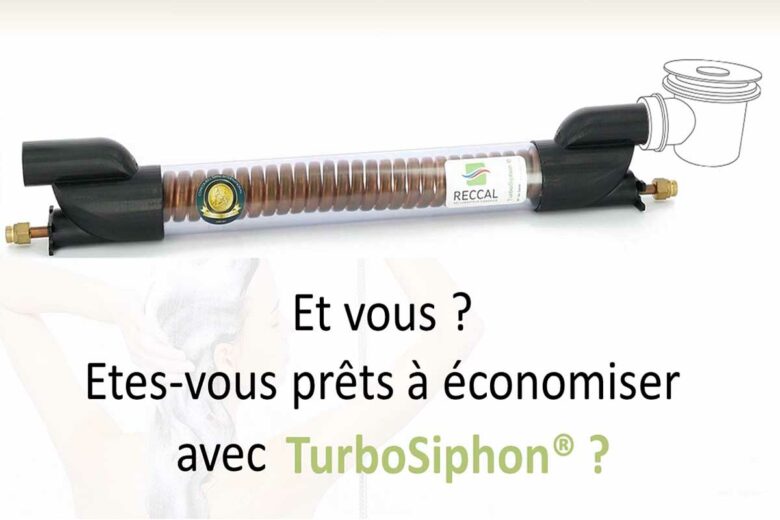 Le turbosiphon utilise les eaux usées chaudes de la douche pour préchauffer l'eau en circulation.