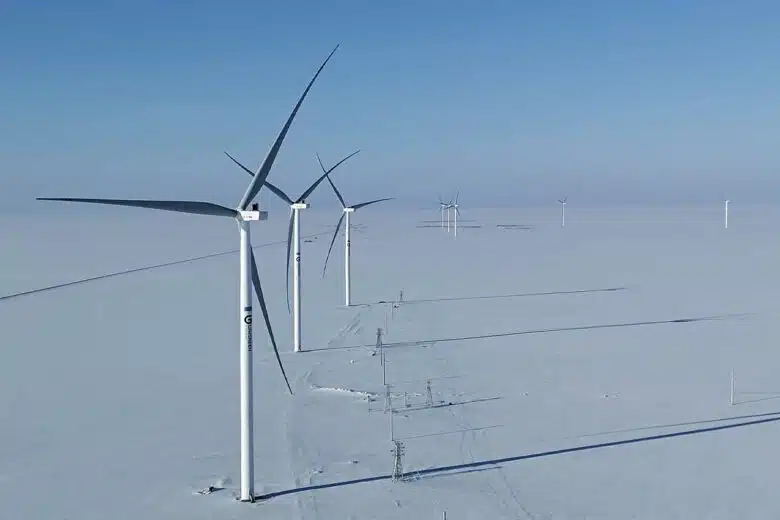 Un parc de super éoliennes Sany au Kazakhstan.