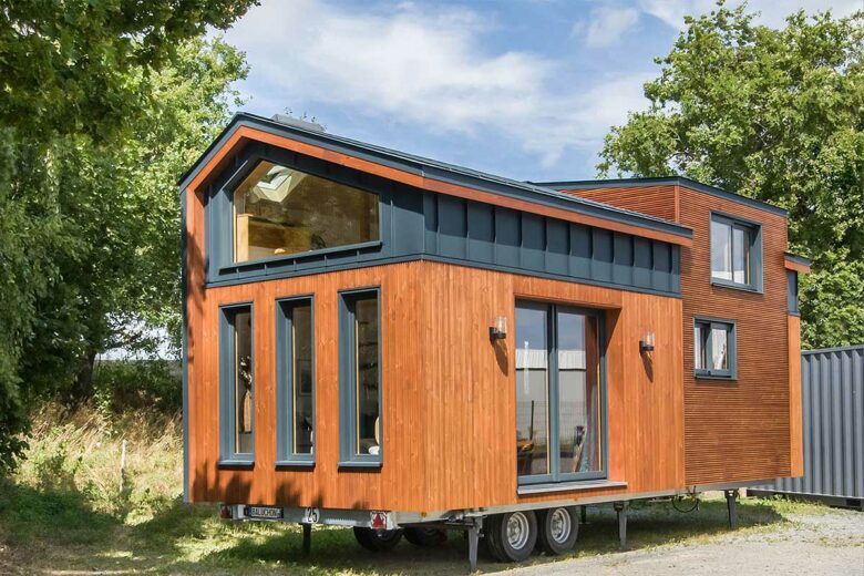 Un beau projet de tiny house commence par un bon support et donc une remorque de qualité. Ici le modèle Gaïa de chez Baluchon.