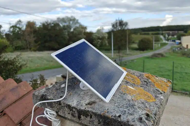 Installation du panneau solaire.