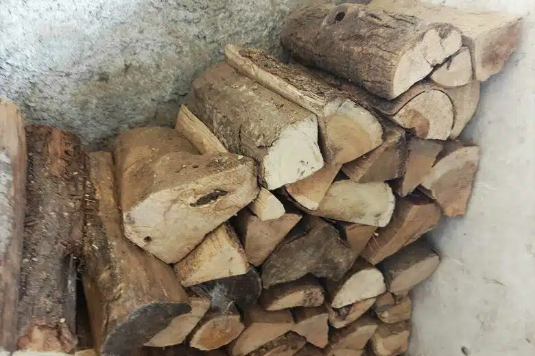 Un tas de bois de quelques buches.