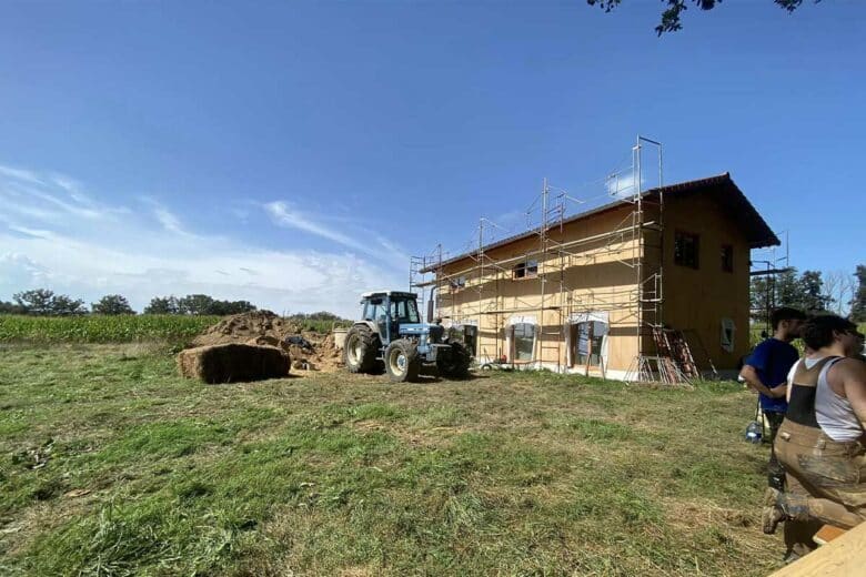 Une maison en chantier.