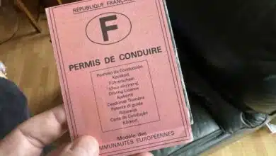 Un permis de conduire format papier.