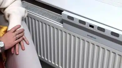 Un ventilateur de radiateur en fonctionnement.