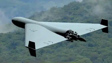 Un drone militaire en vol.