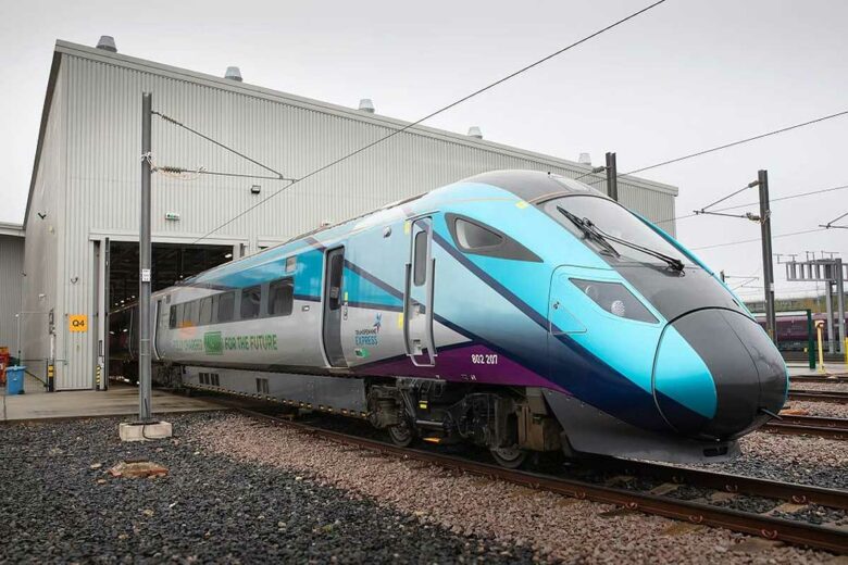 Le train à batterie d'Hitachi Rail.