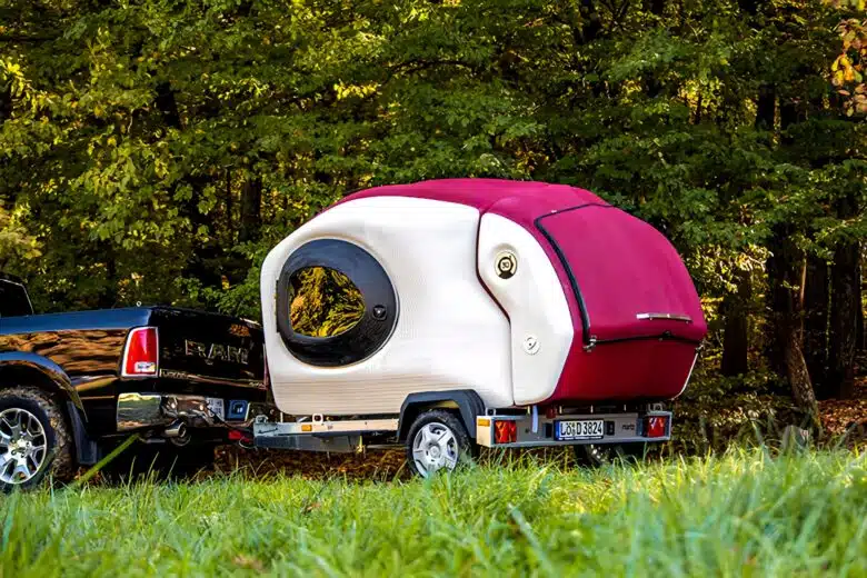 Une mini caravane imprimée en 3D.