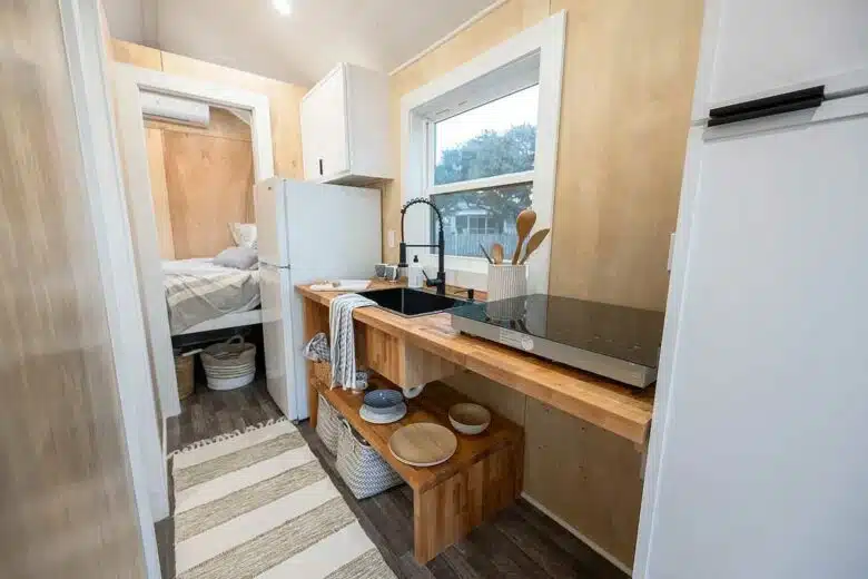 L'intérieur de la tiny house.