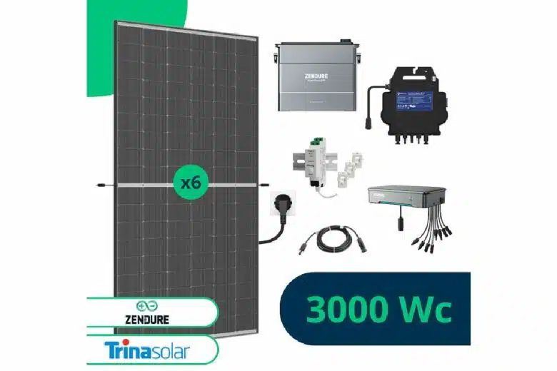 Kit Solaire Plug and Play 3000 Wc avec Batterie 2 kWh Zendure