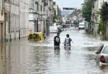 La ville de Nemours sous les eaux.