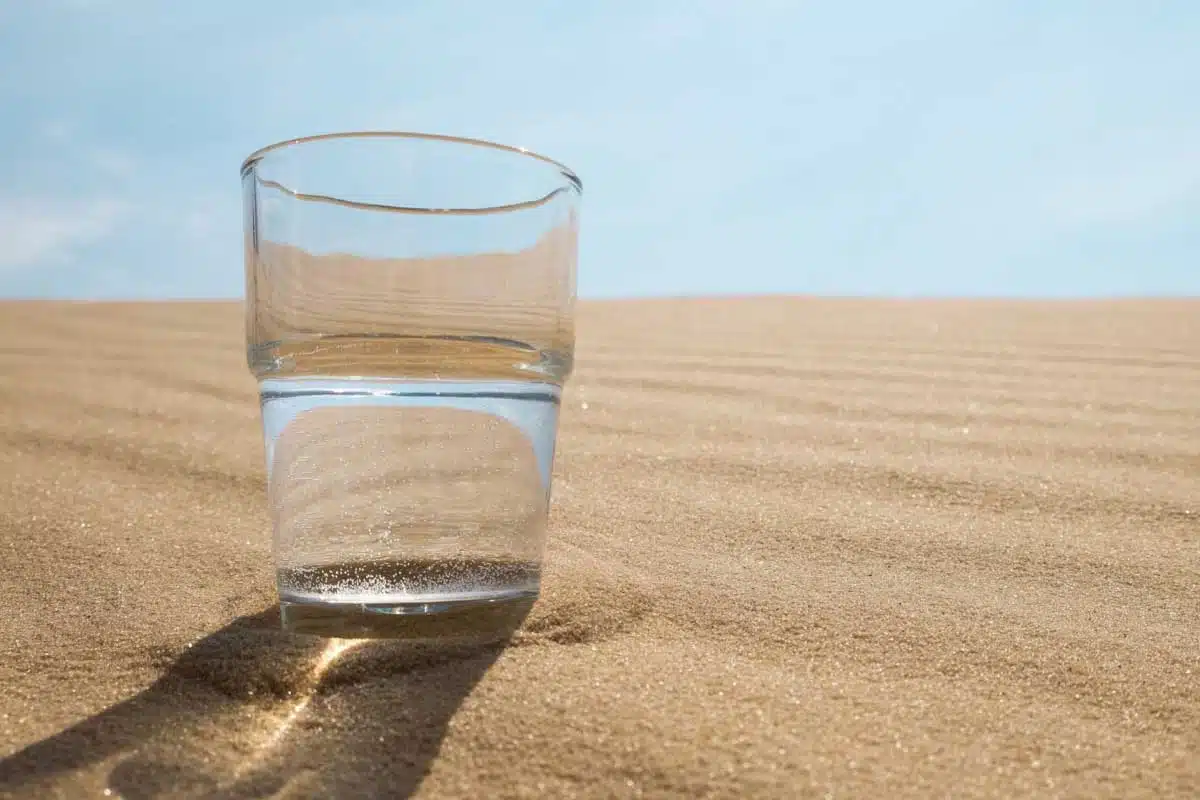 Un verre d'eau dans le désert.