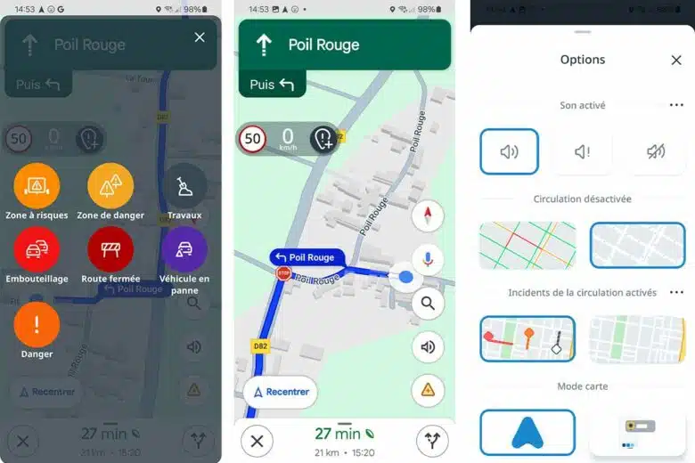 Une application qui s'ajoute à Google Maps.