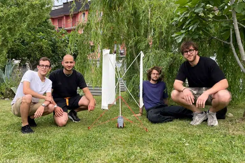 L'équipe d'ingénieurs qui a développé l'éolienne Vela 9.