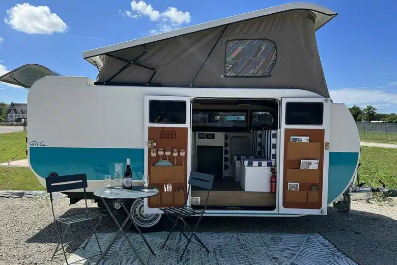 Une caravane ravissante au design atypique.